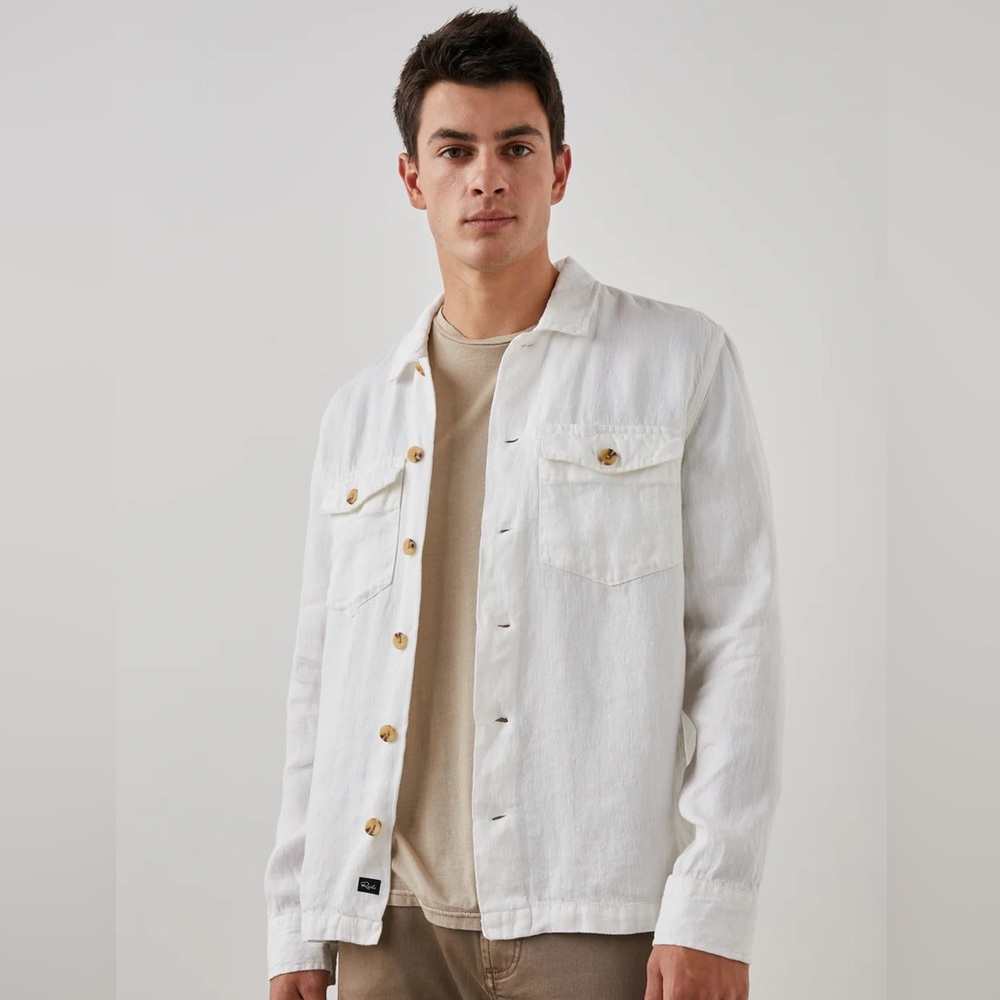 Rails | Kerouac Shirt Jacket Parchment Size: Large